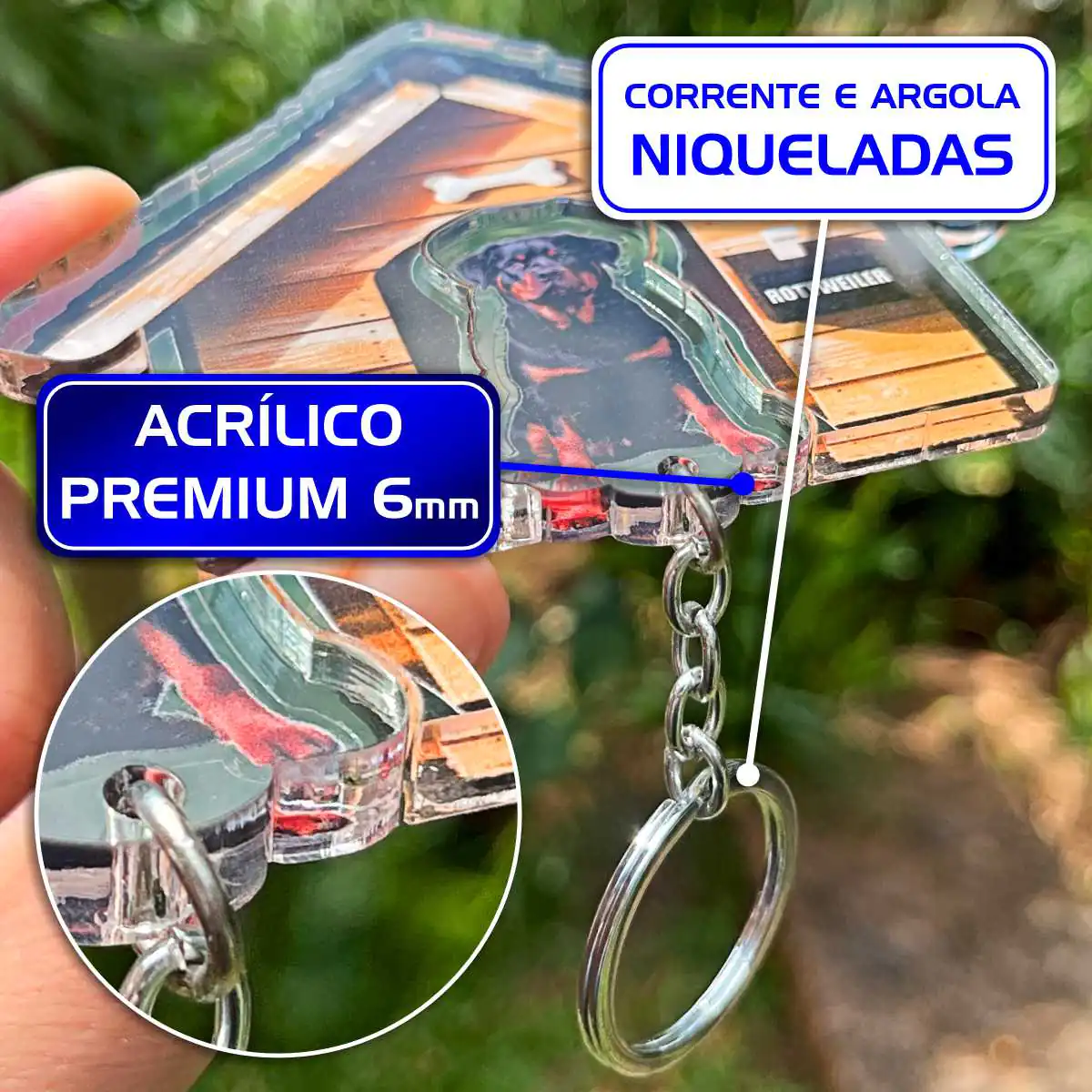 Kit Chaveiro - Rottweiler (Real) - Imagem 7