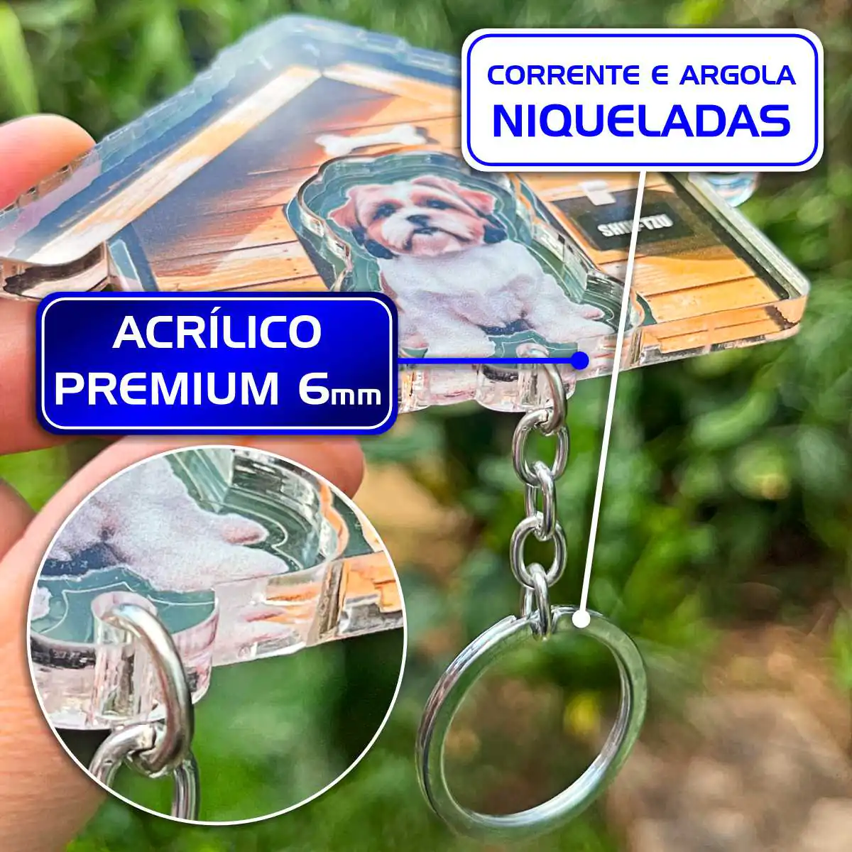 Kit Chaveiro - Shih Tzu (Real) - Imagem 7