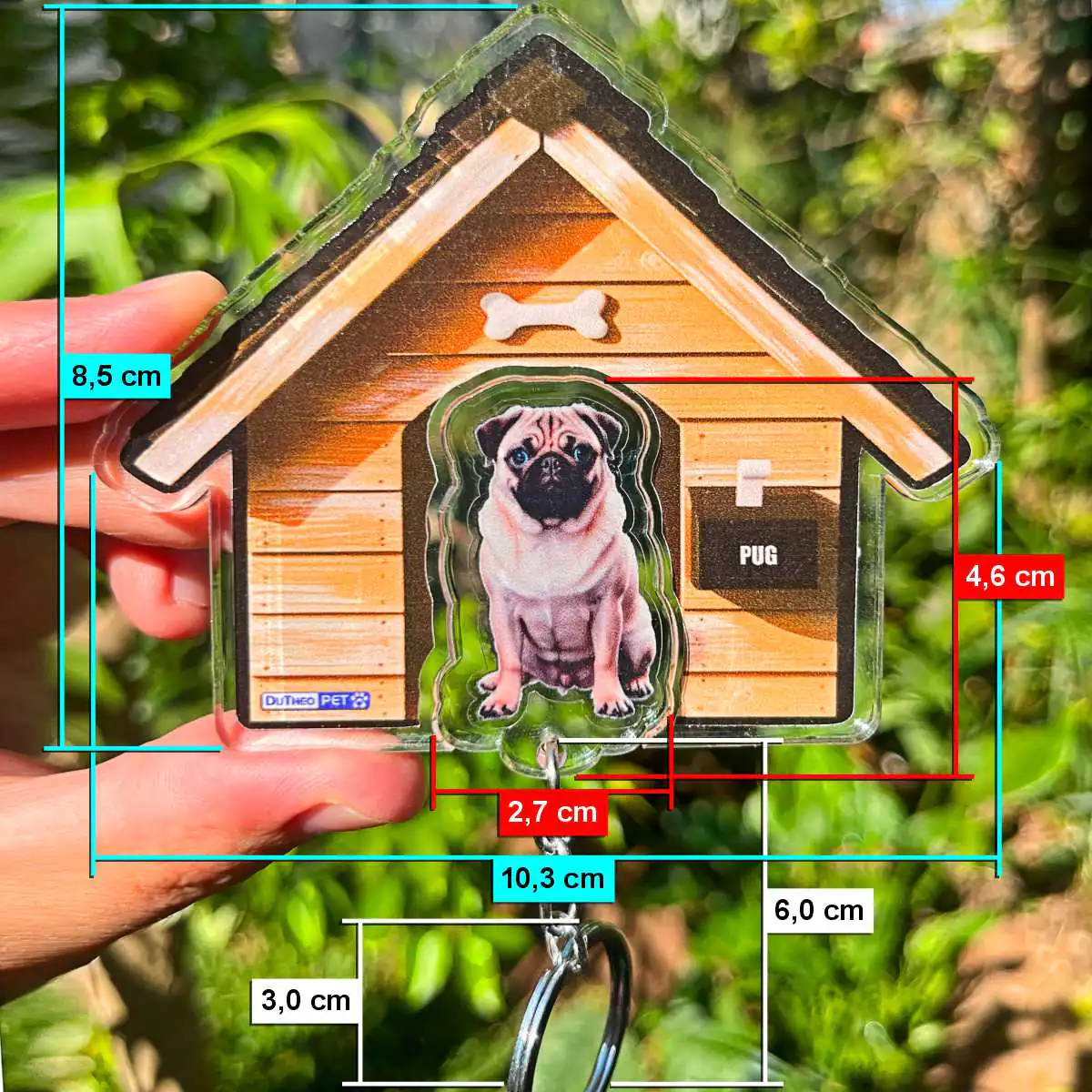 Kit Chaveiro - Pug (Real) - Imagem 6